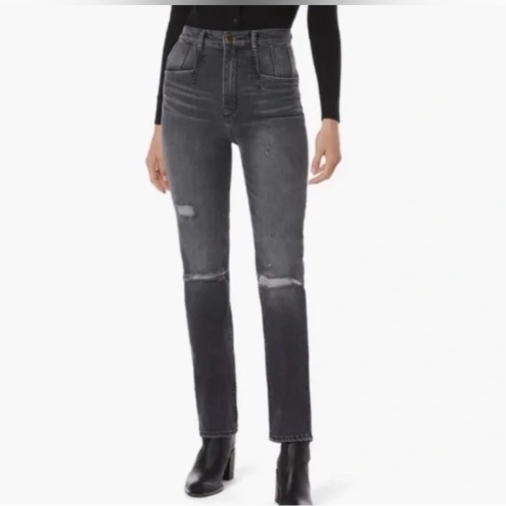 Favorite Daughter Jordie High Rise Distressed Grey jeans 30